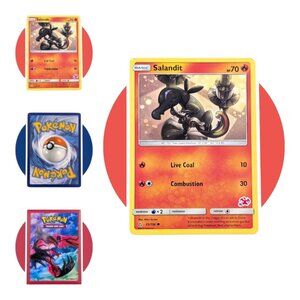 Ultra Prism Pokemon Card (M13): Salandit 25/156, 18 Charizard Stamp